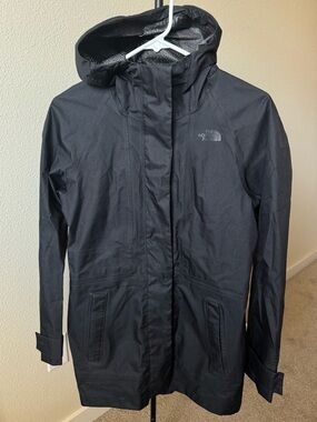 The North Face Black Women's Waterproof Trench Coat with Hood